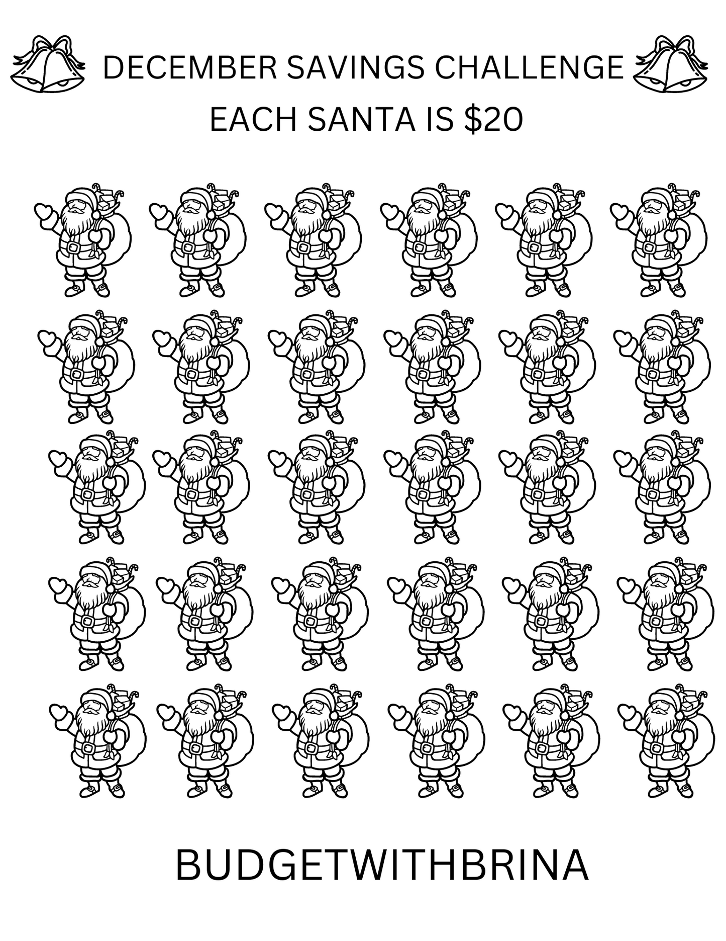 Merry Christmas Savings Challenge