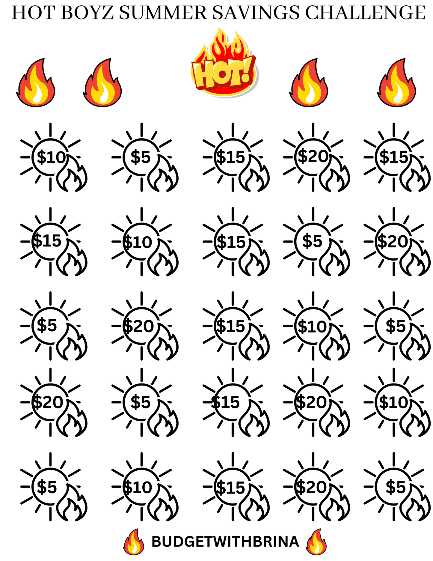 Hot Boyz Summer Savings Challenge