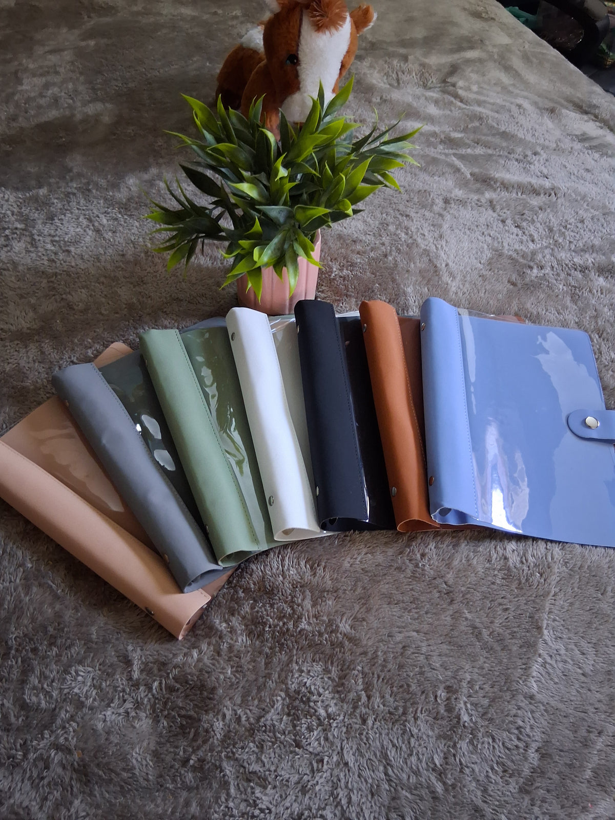 A5 Clear Front LeatherBack Soft Binders