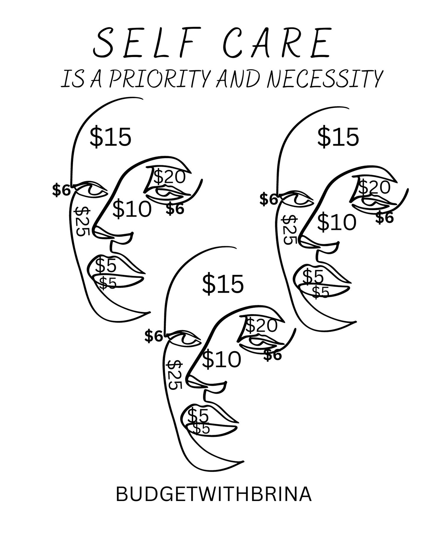 Self Care Savings Challenge, Savings Challenge, Printable Self Care Challenge