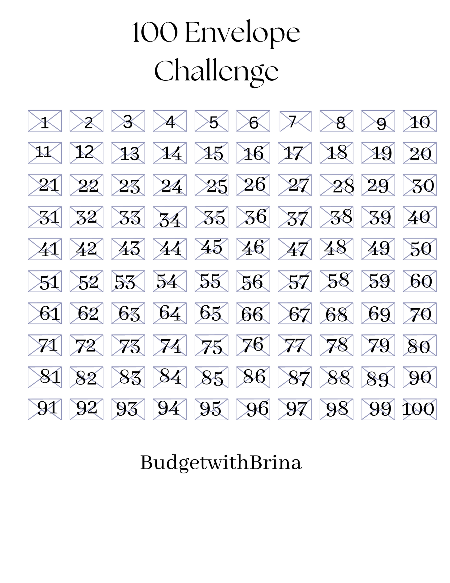 100 Envelope Challenge, 100 Envelope Challenge with Envelopes with Tracker, 100 Envelope Challenge Box Set, Money Savings Challenge