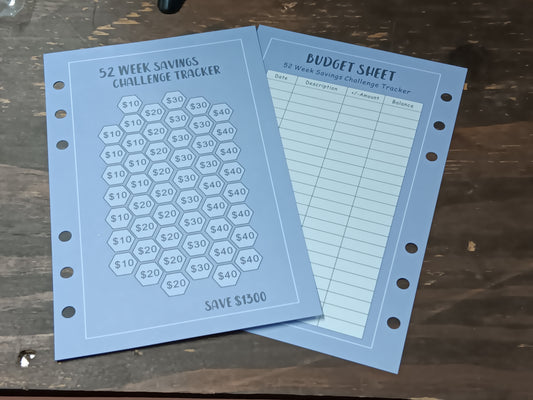 A6 52 Week Savings Tracker Challenge
