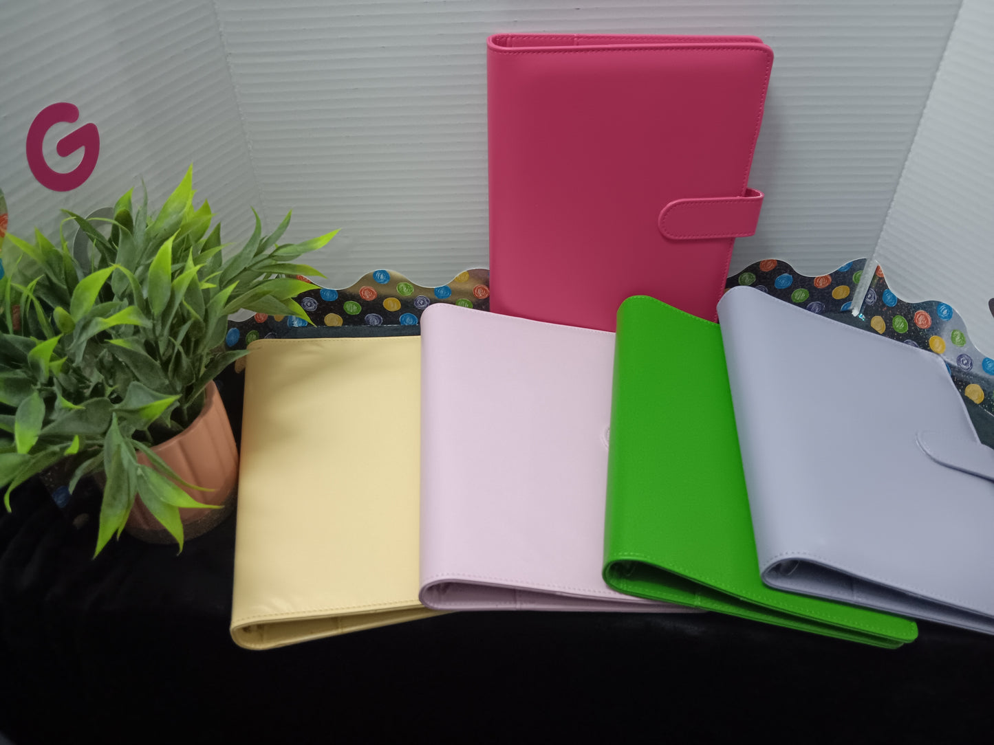 A5 Leather Binder with Silver Rings