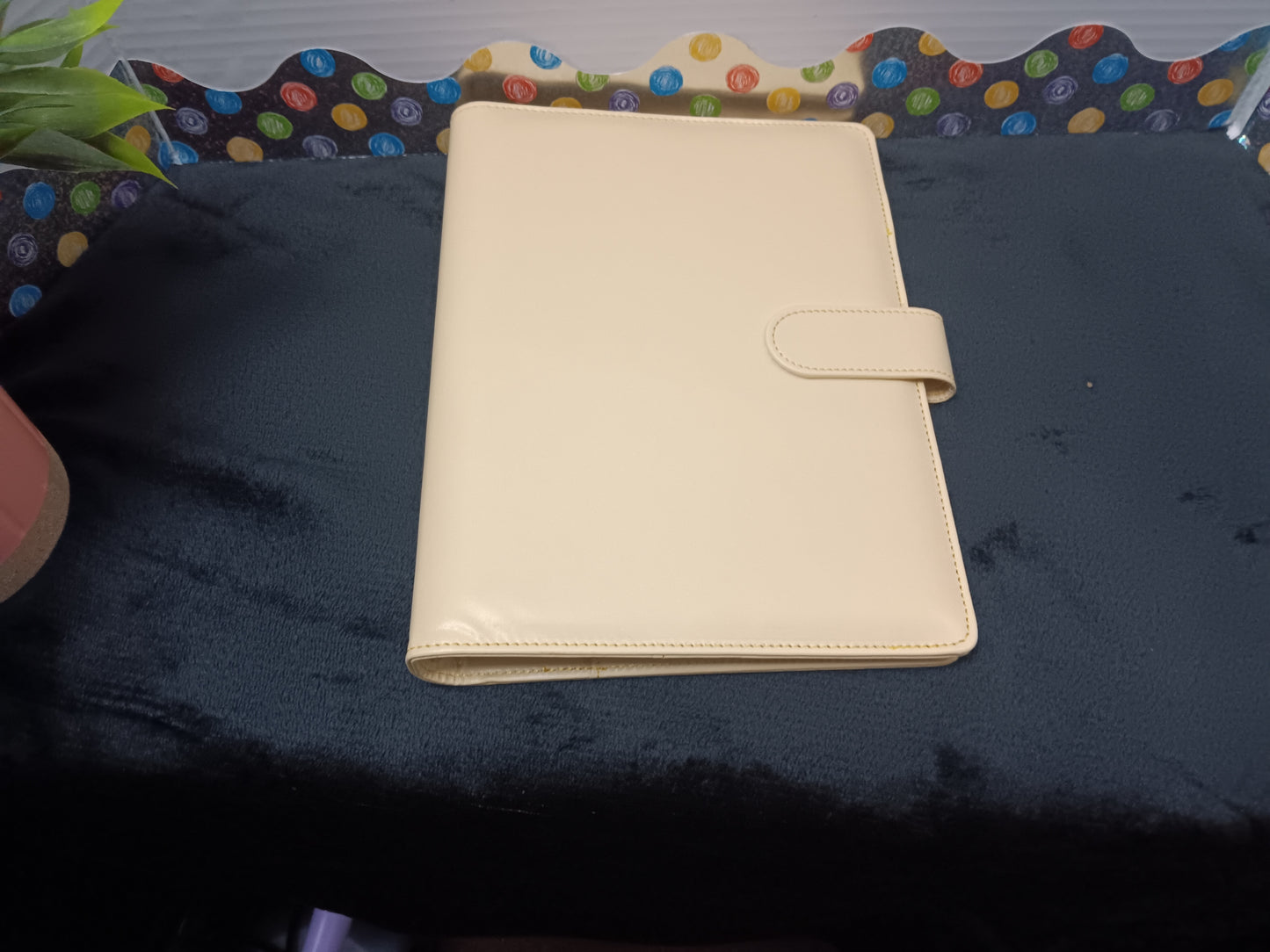 A5 Leather Binder with Silver Rings