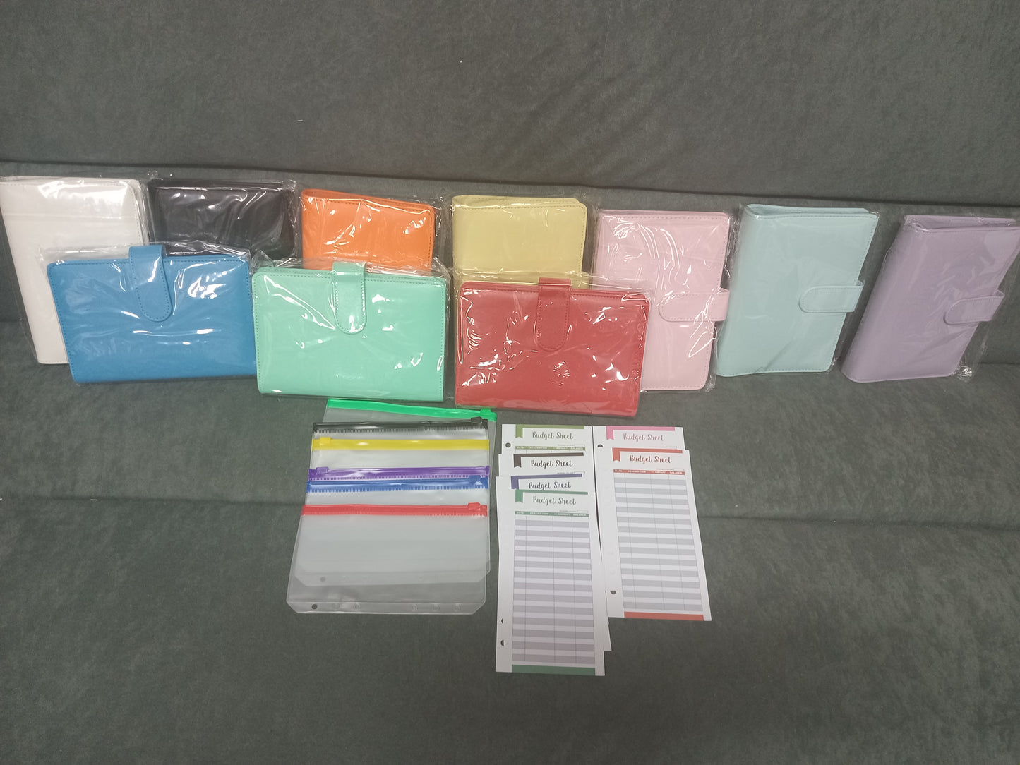 A6 Budget Binder with 6 Colorful Envelopes and 6 Colorful Budget Sheet Trackers