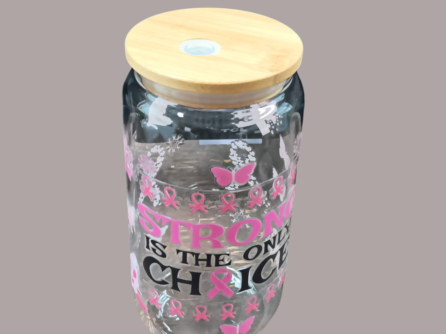 Random Breast Cancer Glass and Straw Kit