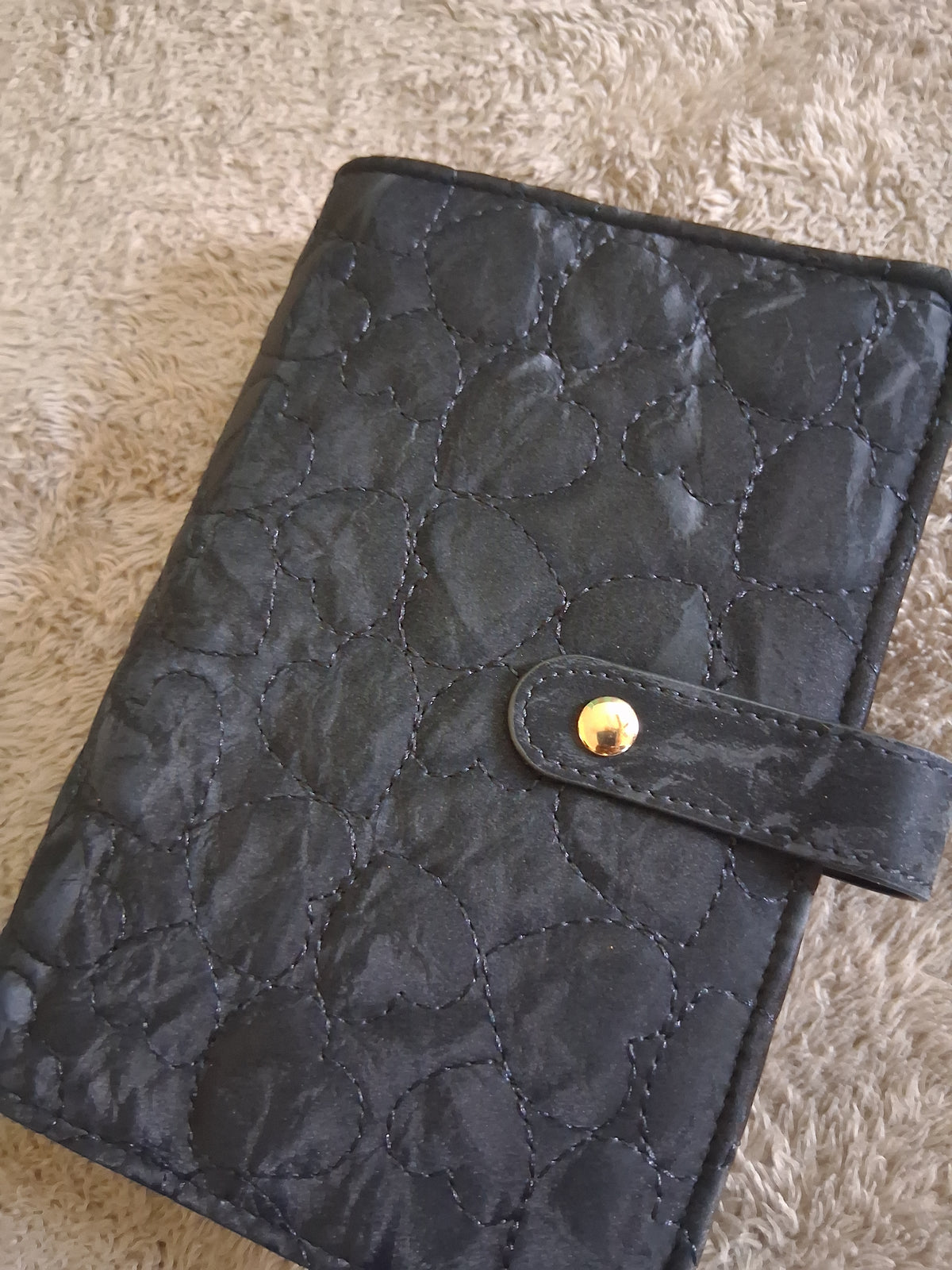 Velvety Finish Budget Binder: Cash Stuffing Organizer with Snap-Button Strap