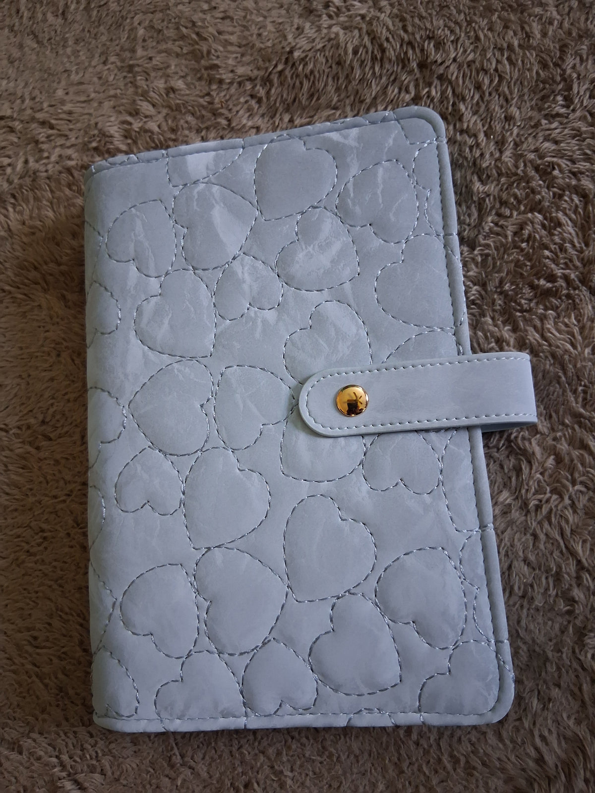 Velvety Finish Budget Binder: Cash Stuffing Organizer with Snap-Button Strap