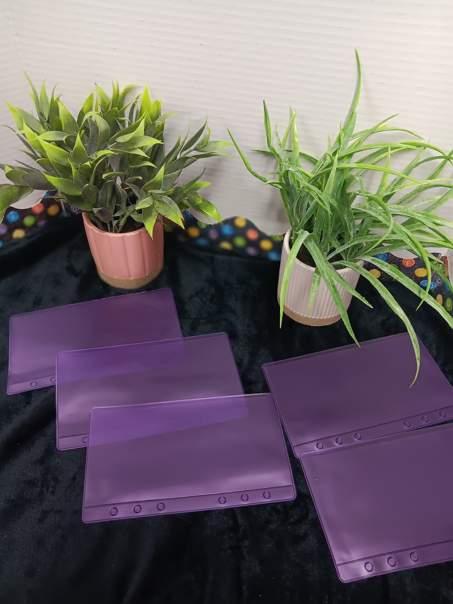 Purple Zipperless Cash Envelopes for A6 Binders